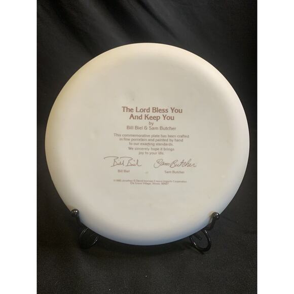 Precious Moments 7” Wedding Plate 1980 “The Lord Bless You And Keep You” E5216 - Picture 3 of 7